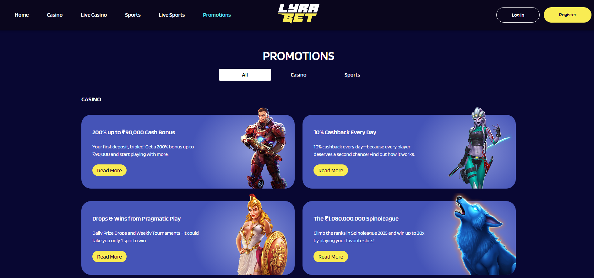 Lyrabet - promotions