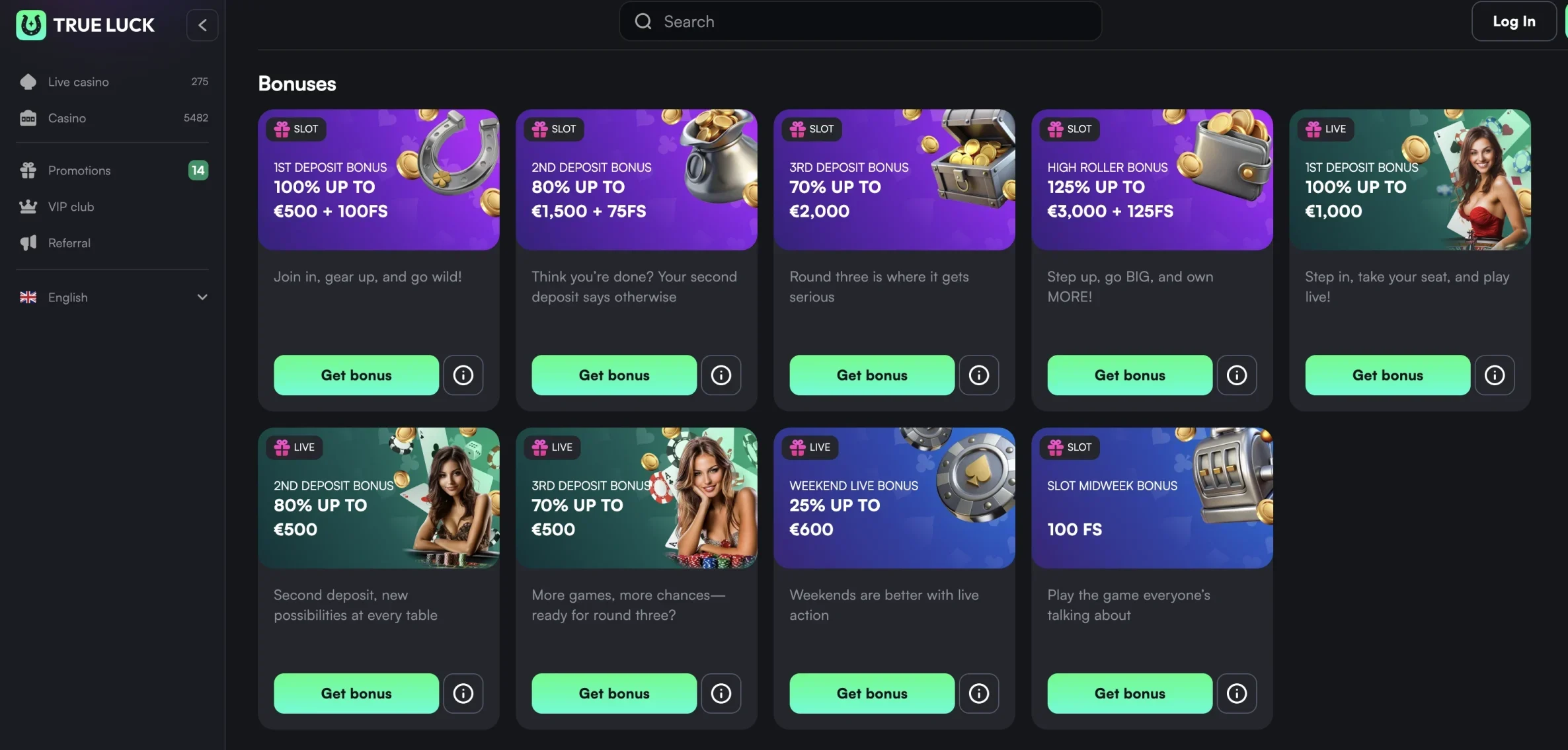 Trueluck Casino Bonus