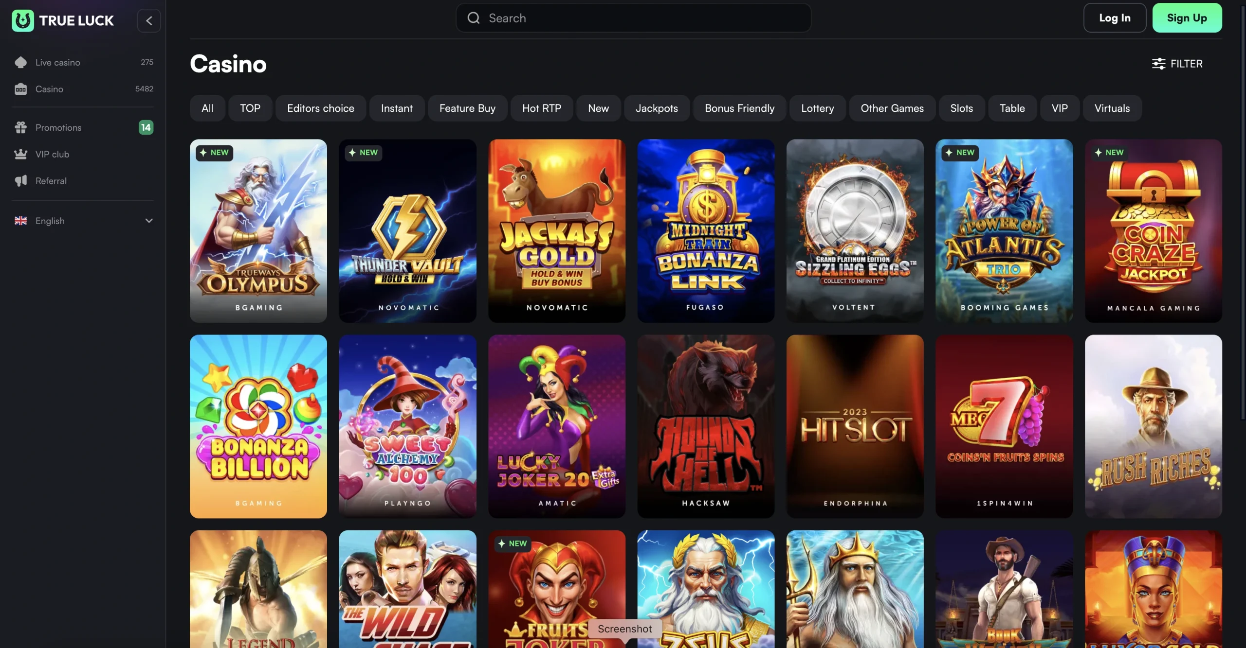 Trueluck Casino Games