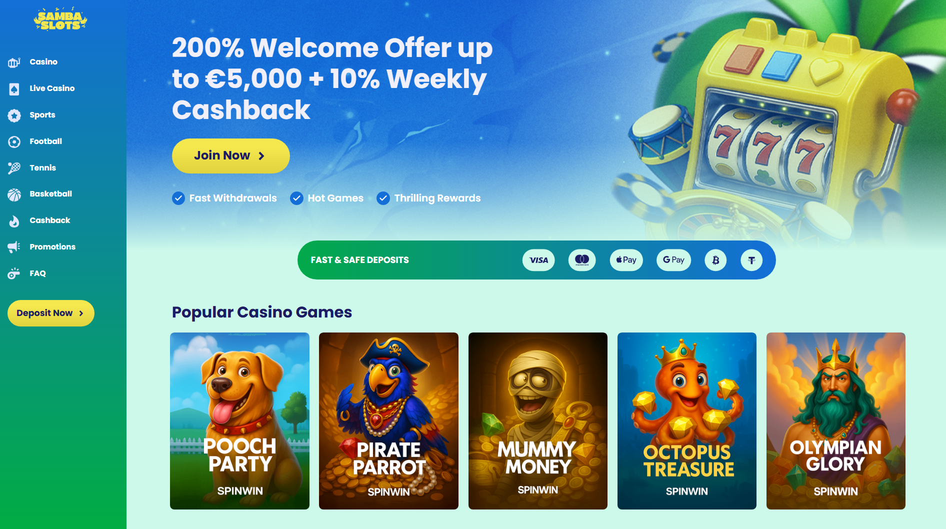 sambaslots casino live