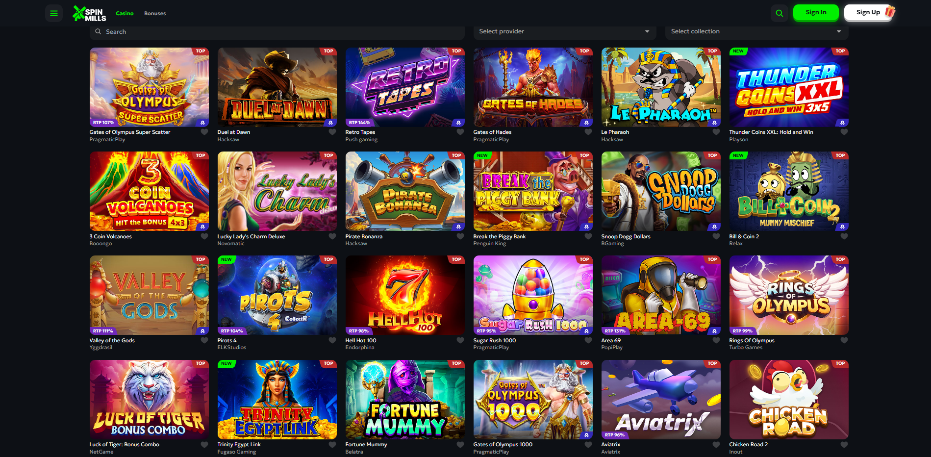 spinmills - casino
